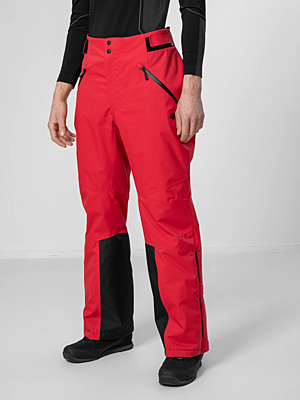 H4Z22-SPMN006 DARK RED Pánské lyžařské kalhoty